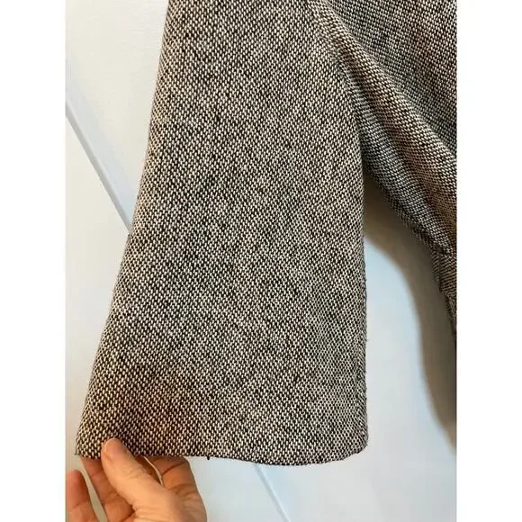 Vtg GAP 3/4 Wide Sleeve Belted Herringbone Cropped Peacoat, M - Picture 4 of 8